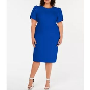 Blue Tulip Scallop Sleeve Dress